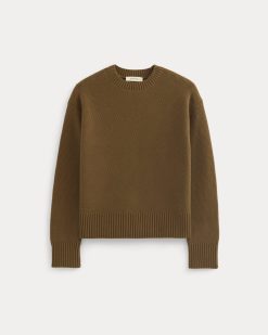 Alternative view of The Cotton Honeycomb Square Crew | Toffee