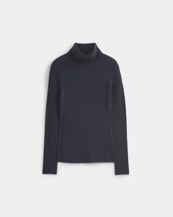 Alternative view of The Turtleneck in Ultrasoft Merino | Rich Navy
