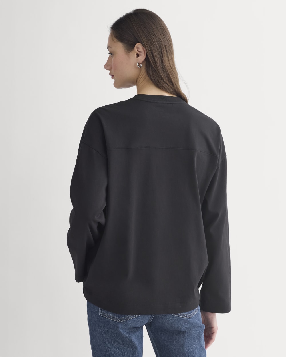 Retro V-Neck Jersey | Black - Image 5
