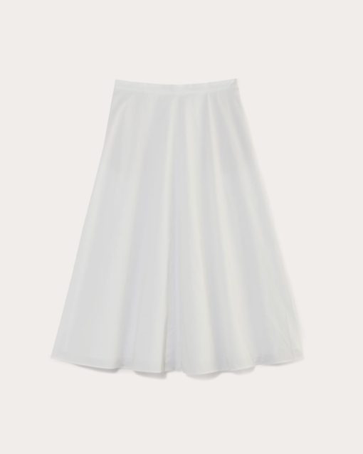 Alternative view of The Midi Skirt in Ultrasoft Cotton | White