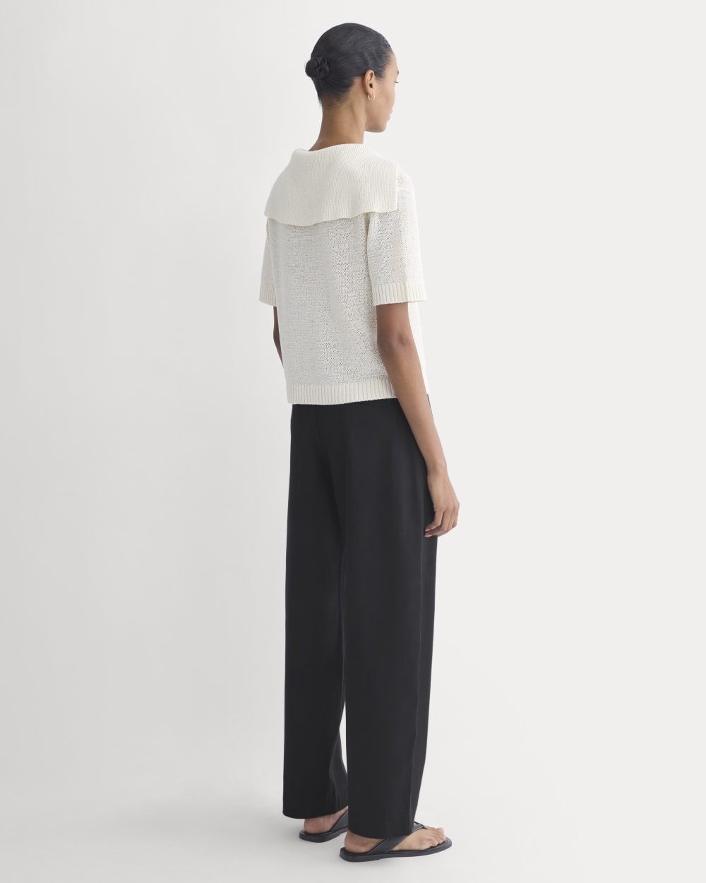 Open Collar Polo | Bone - Image 5