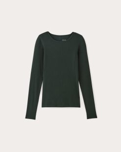 Alternative view of The Luxe Rib Long-Sleeve Crew | Scarab