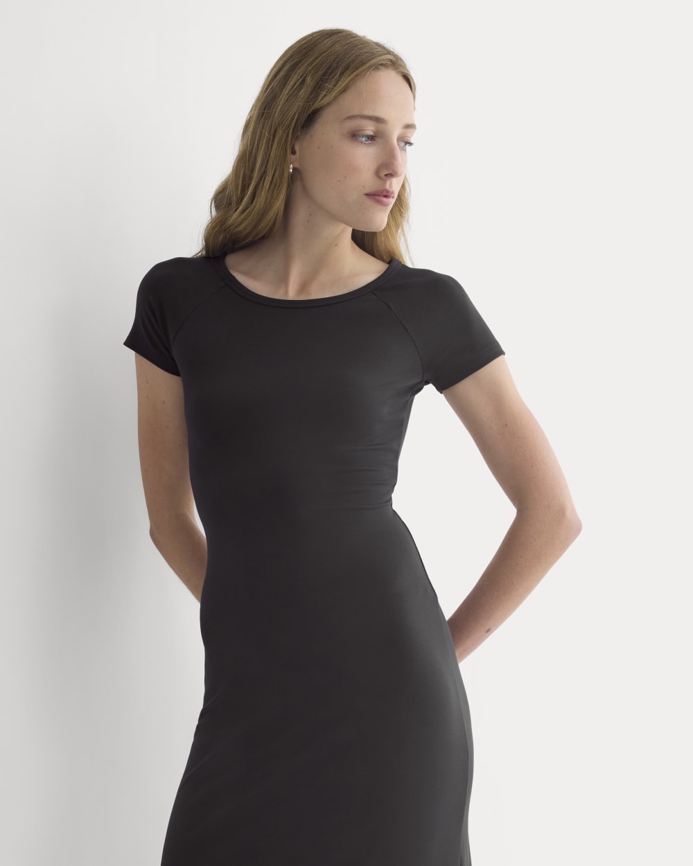 Raglan Midi Dress | Black - Image 3