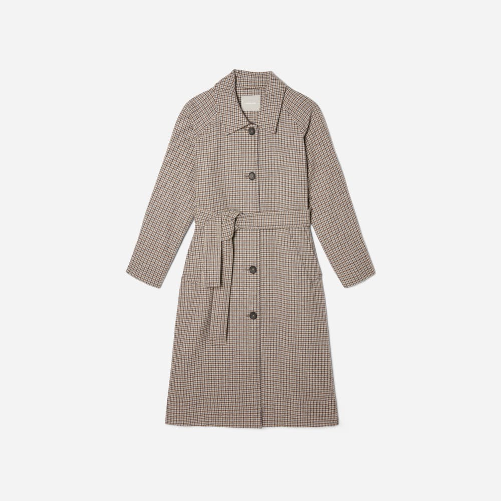 The Italian ReWool® Trench | Pewter Houndstooth - Image 2