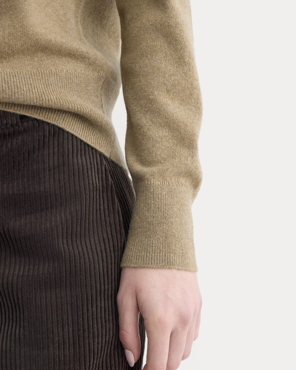 Cashmere Slim Crew Sweater | Toast - Image 4
