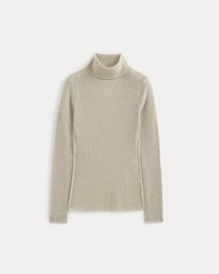Alternative view of The Turtleneck in Ultrasoft Merino | Heather Oatmeal