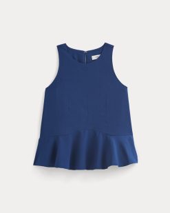Alternative view of Sleeveless Peplum Top | Estate Blue