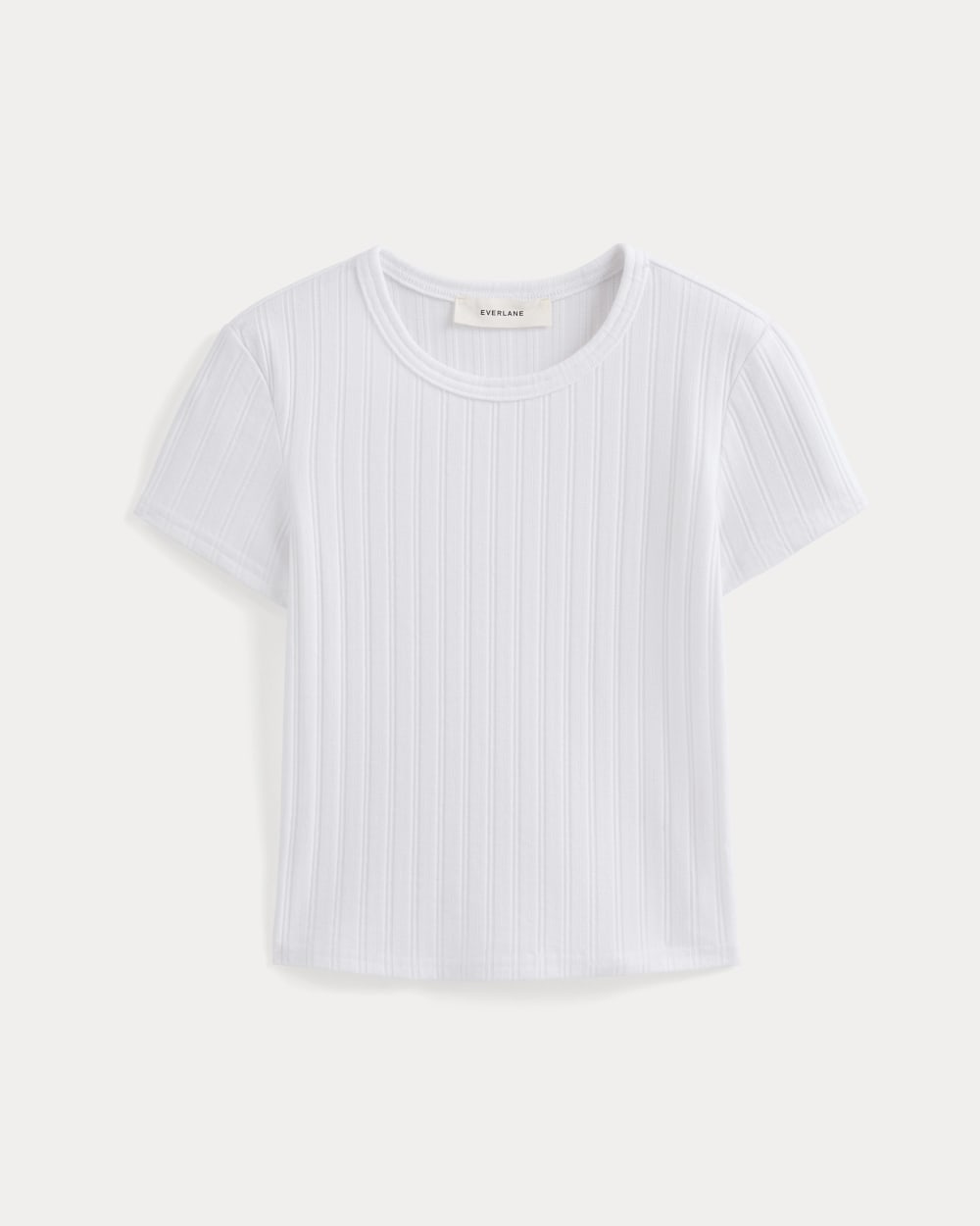 Cropped Crew in Pointelle | White - Image 2