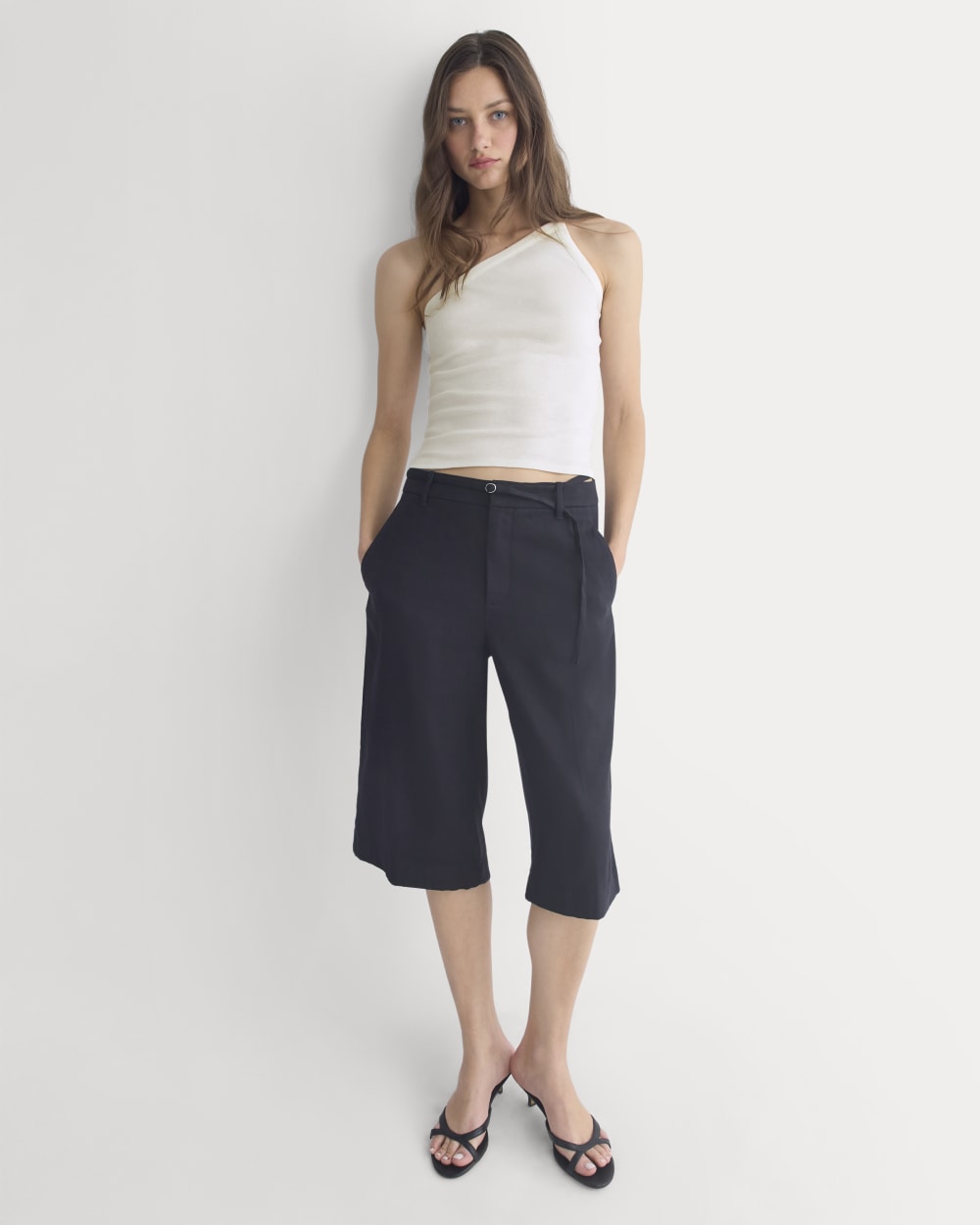 RetroSoft Cotton One-Shoulder Tank | Bone - Image 3