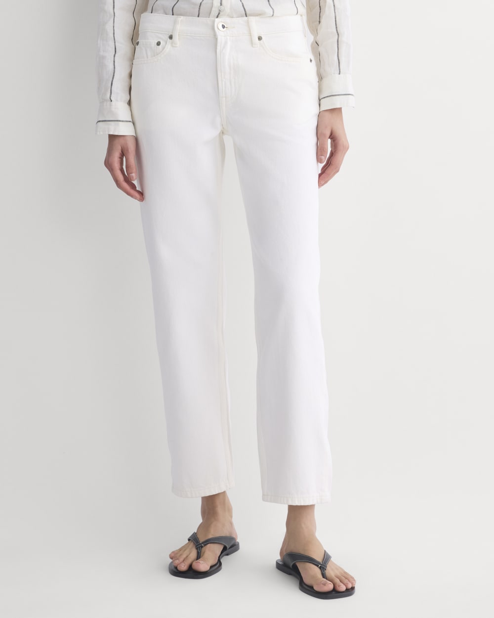 Low-Rise Straight Jean | Ecru - Image 3