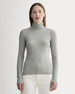 The Luxe Rib Turtleneck | Washed Heathered Grey