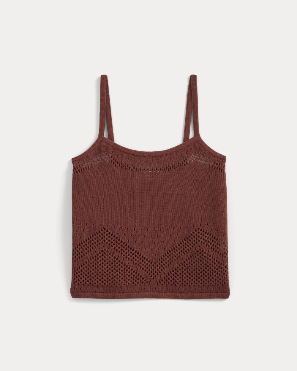 Lace-Knit Cami | Henna Red - Image 2