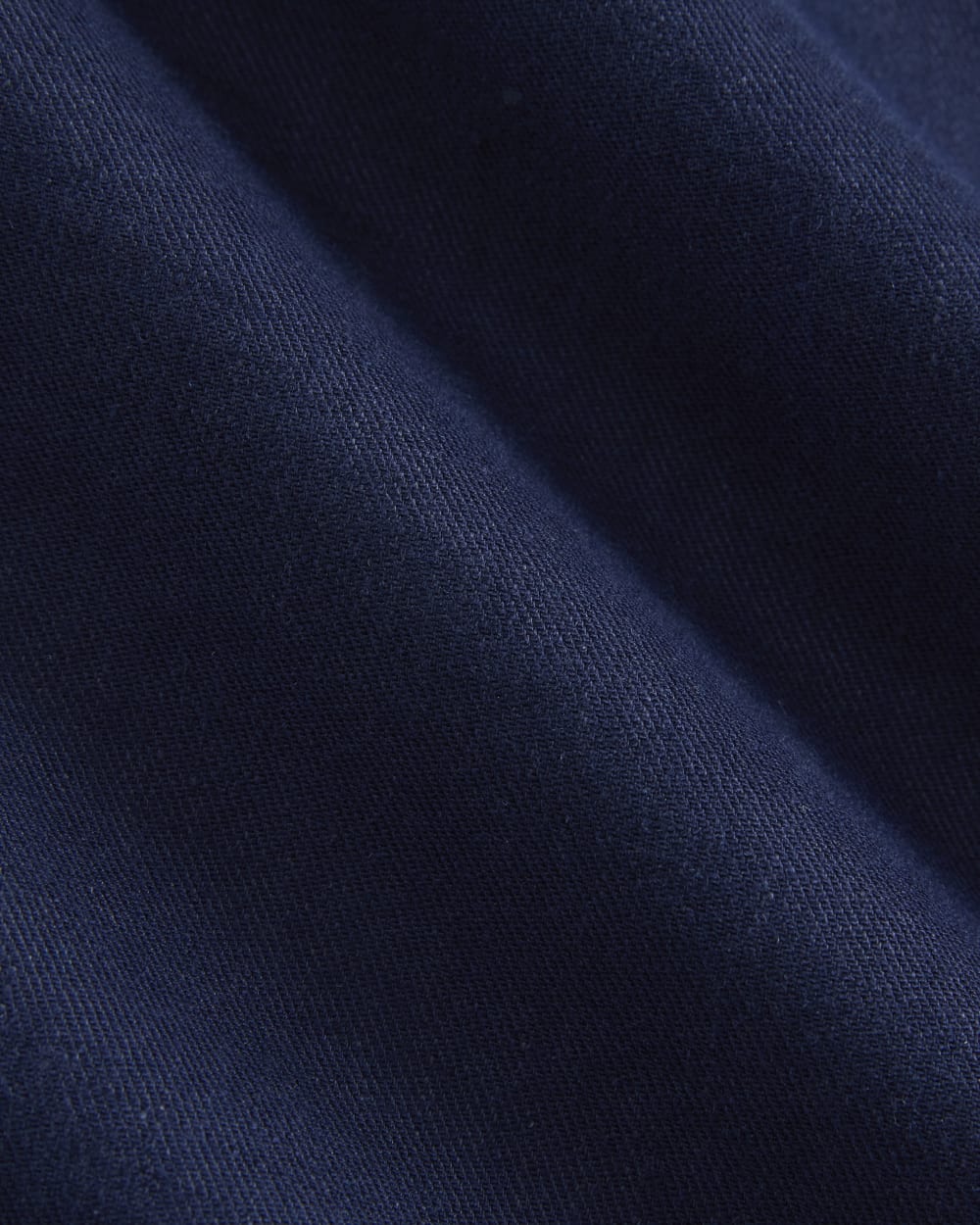 Wide-Leg Belted Pant in Stretch Linen | Navy | Long - Image 6