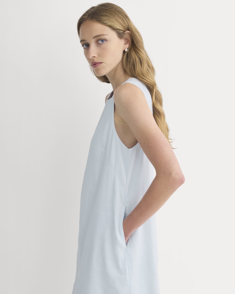 The Shift Dress in Stretch Linen | Skywriting - Image 3
