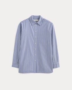 Alternative view of The Boyfriend Shirt in Ultrasoft Cotton | Dutch Blue / Bone