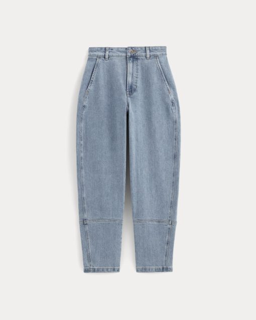 Alternative view of The Utility Barrel Pant | Light Indigo | Regular