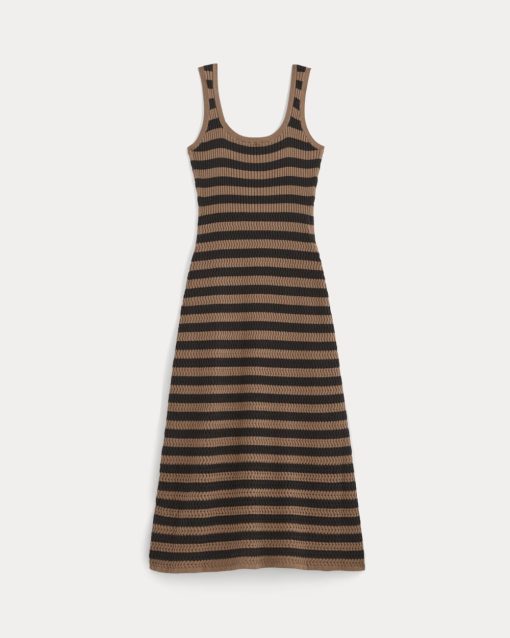 Alternative view of The Crochet Knit Tank Dress | Mocha / Black