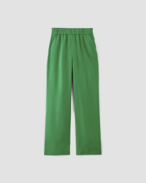 Alternative view of The Linen Easy Pant | Grass Green