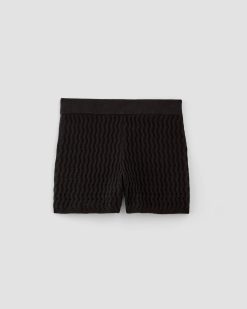 Alternative view of The Crochet Knit Short | Black