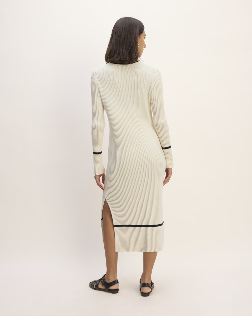 The Cotton Wide Rib Midi Dress | Canvas - Image 6