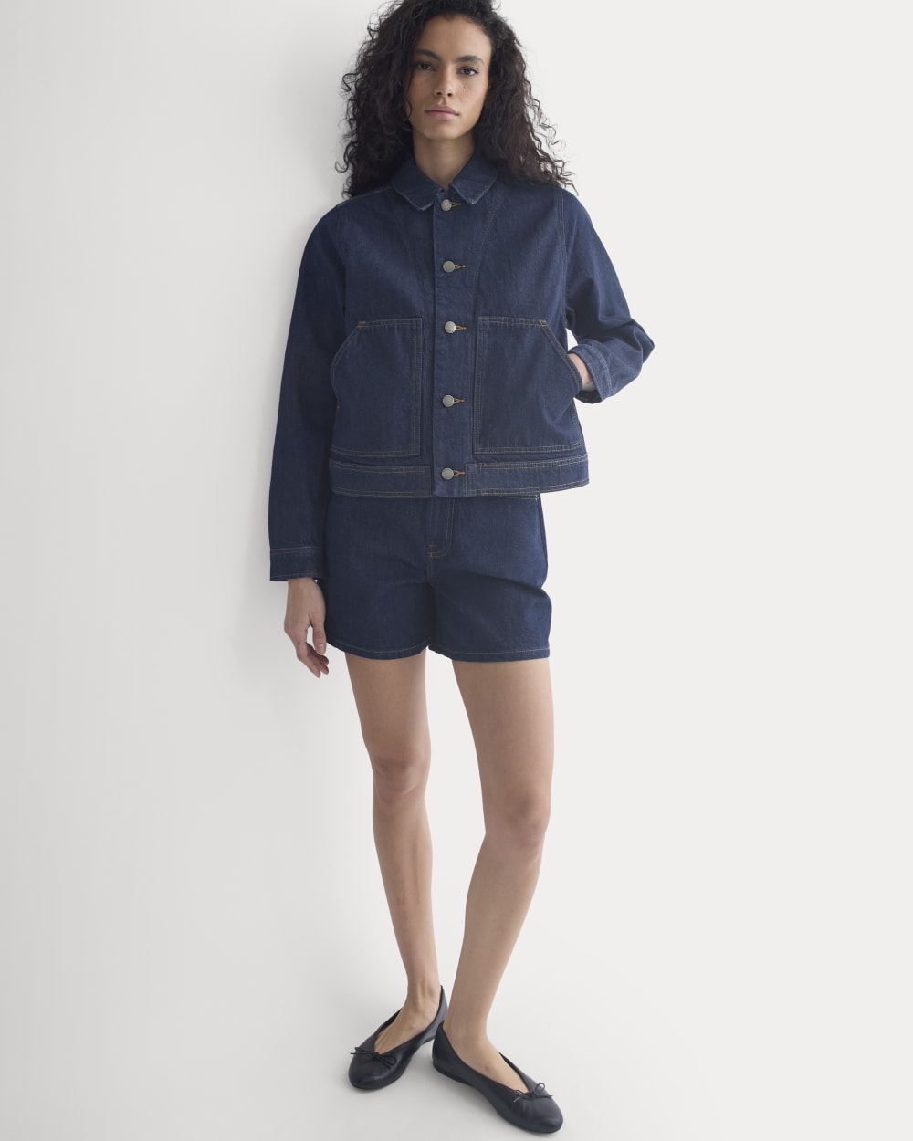 Denim Chore Jacket | Dark Indigo - Image 4