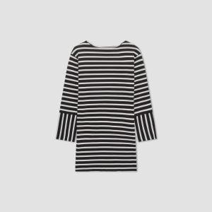 Alternative view of The Mariner Dress | Black / Canvas Tan