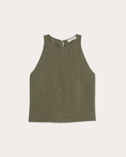 Alternative view of The Linen High-Neck Tank | Kalamata