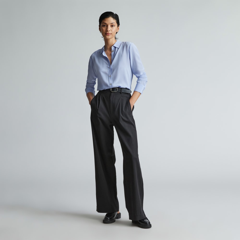 The Must-Have Shirt in Washable Silk | Periwinkle - Image 6