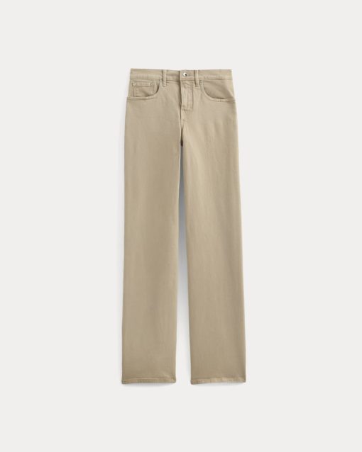 Alternative view of The Column Jean | Garment-Dyed Tan | 33 Inseam