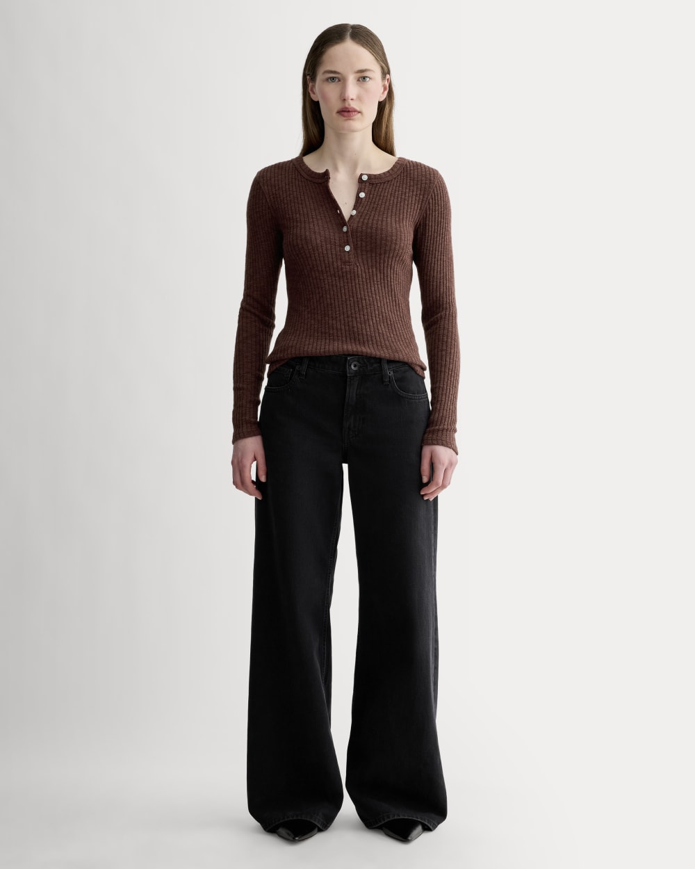 The Cozy Rib Henley | Dark Mahogany - Image 3