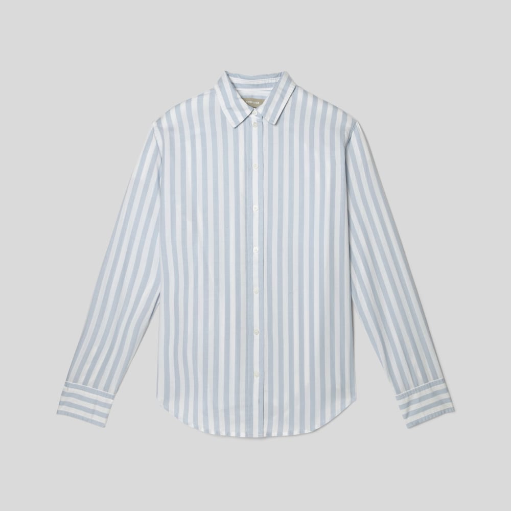 The Must-Have Shirt in Silky Cotton | Periwinkle / White - Image 2