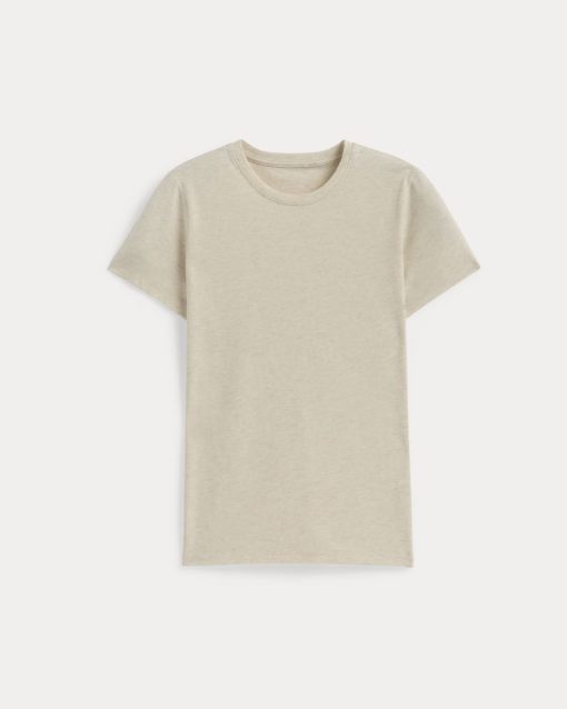 Alternative view of The Slim Crew in Essential Cotton | Heathered Oat