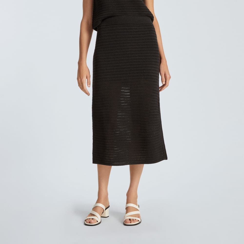 The Crochet Knit Skirt | Black - Image 2