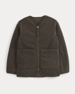 Alternative view of Reversible Teddy Jacket | Coffee Bean