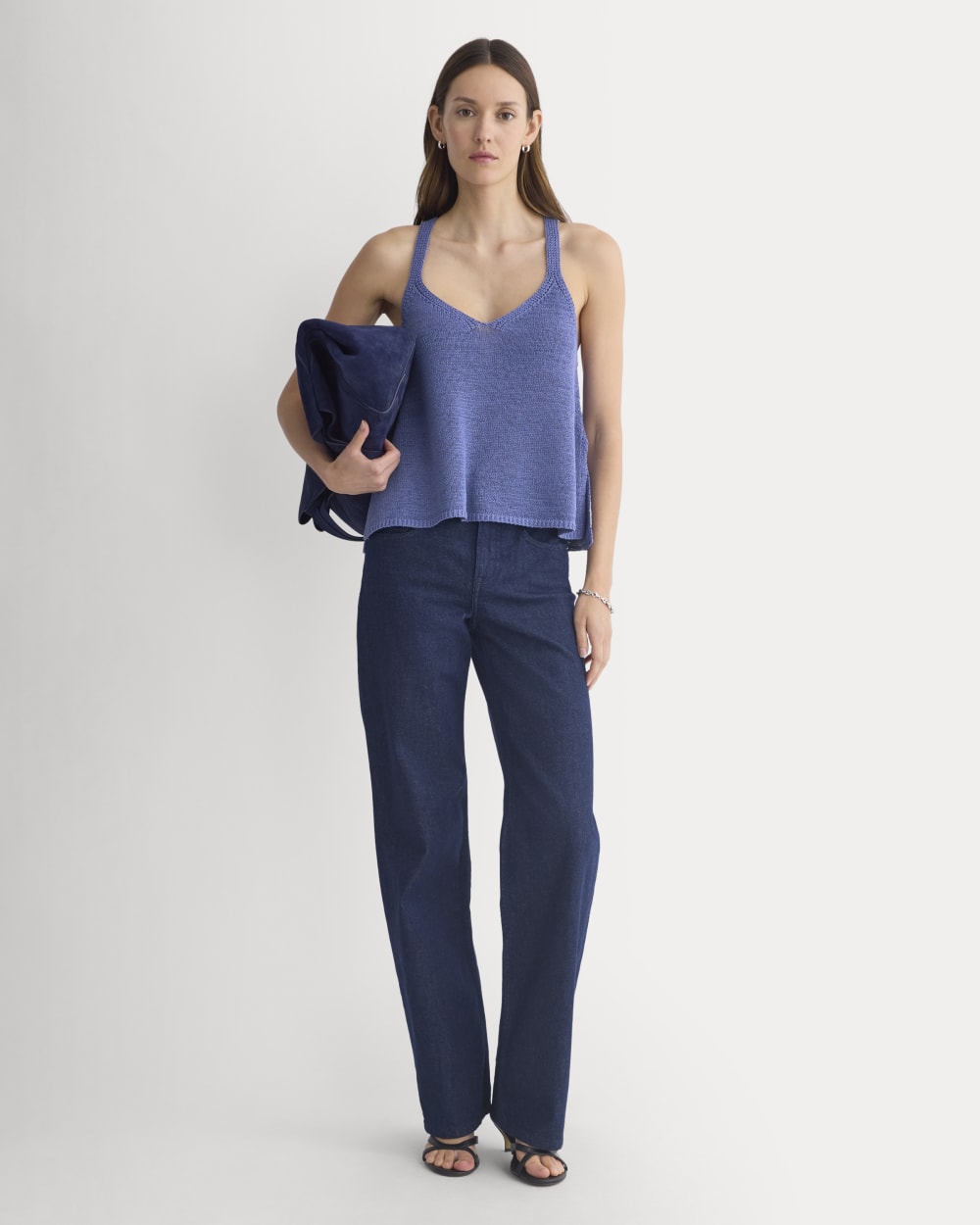 Racerback V-Neck Sweater | Blue Dusk - Image 3