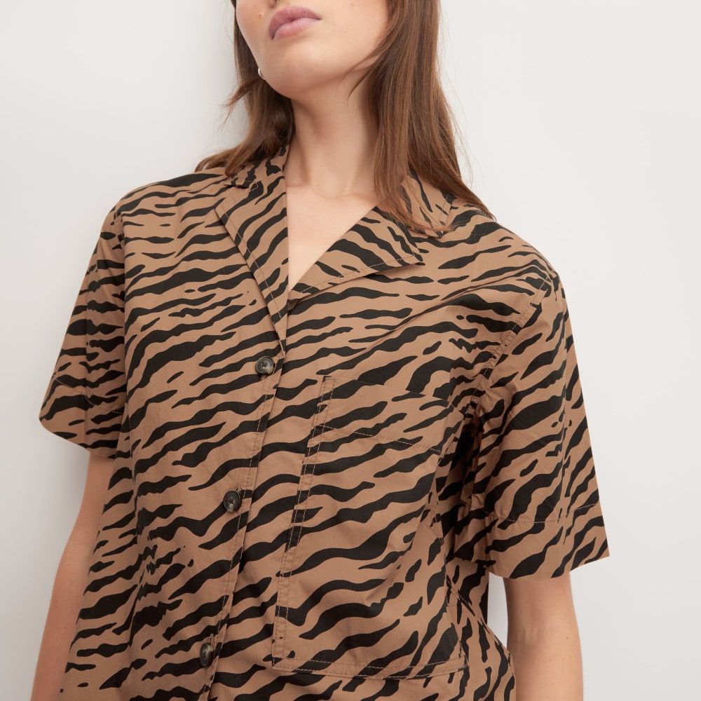 The Poplin Shirt | Tiger Stripe Toasted Coconut - Image 4