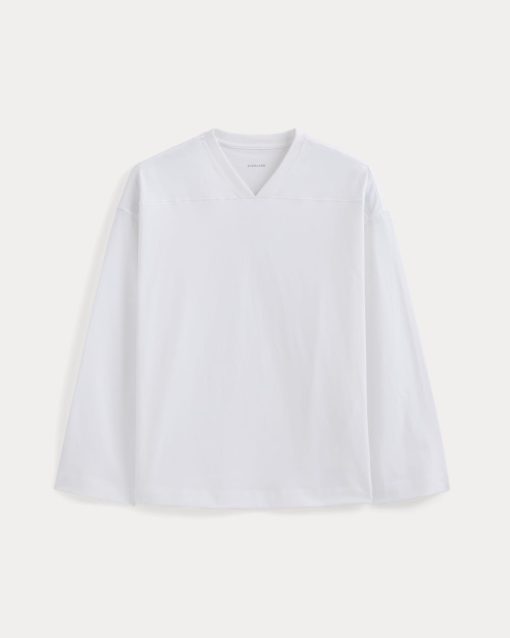 Alternative view of Retro V-Neck Jersey | White