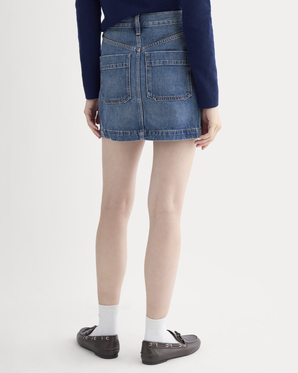 Denim Utility Mini Skirt | Dark Indigo - Image 5