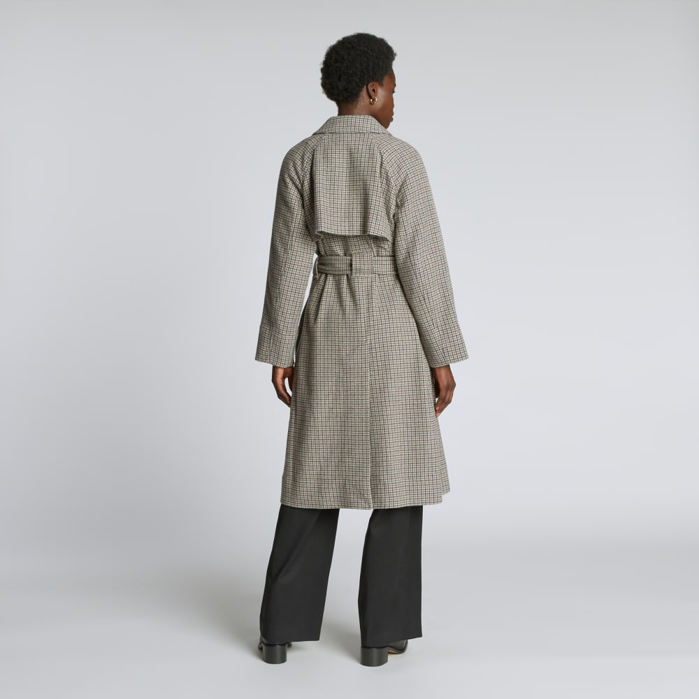 The Italian ReWool® Trench | Pewter Houndstooth - Image 3