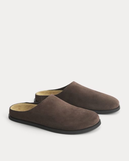 Alternative view of Suede Clog | Deep Brown