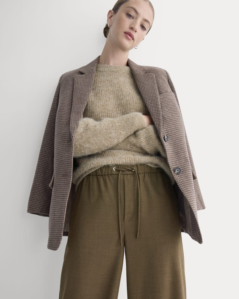 The Pull-On Trouser in Tailor Twill | Heathered Cocoa - Image 7