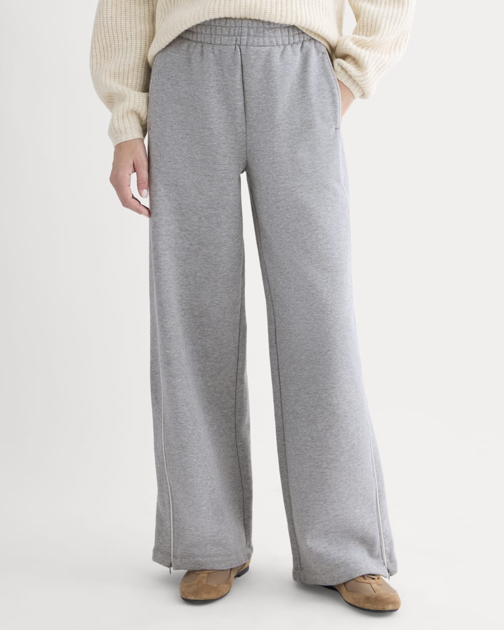 Luxe Fleece Track Pant | Vintage Heather Grey - Image 3