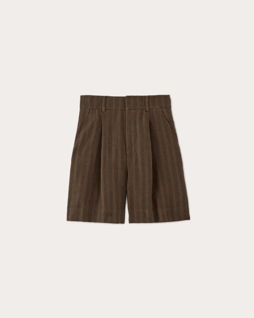 Alternative view of The Linen Way-High® Drape Short | Cocoa / Black