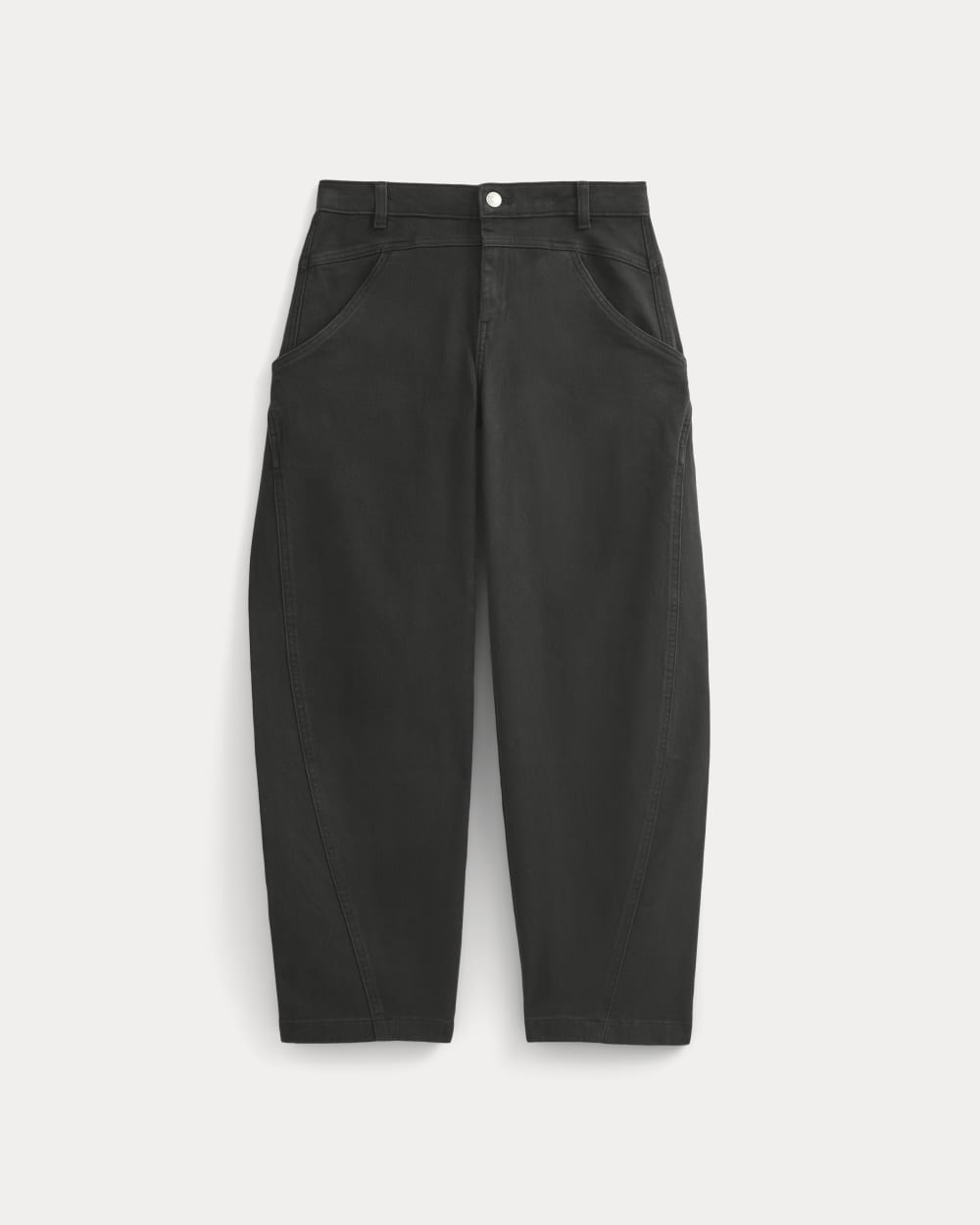 Double-Stitch Barrel Pant | Black - Image 2