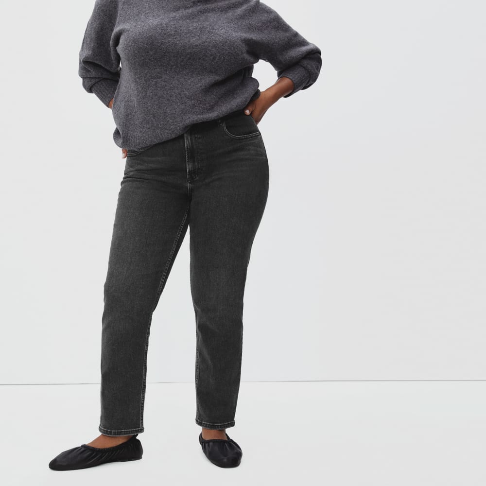 The Curvy Cheeky® Straight Jean | Washed Black | 28.5 Inseam - Image 2