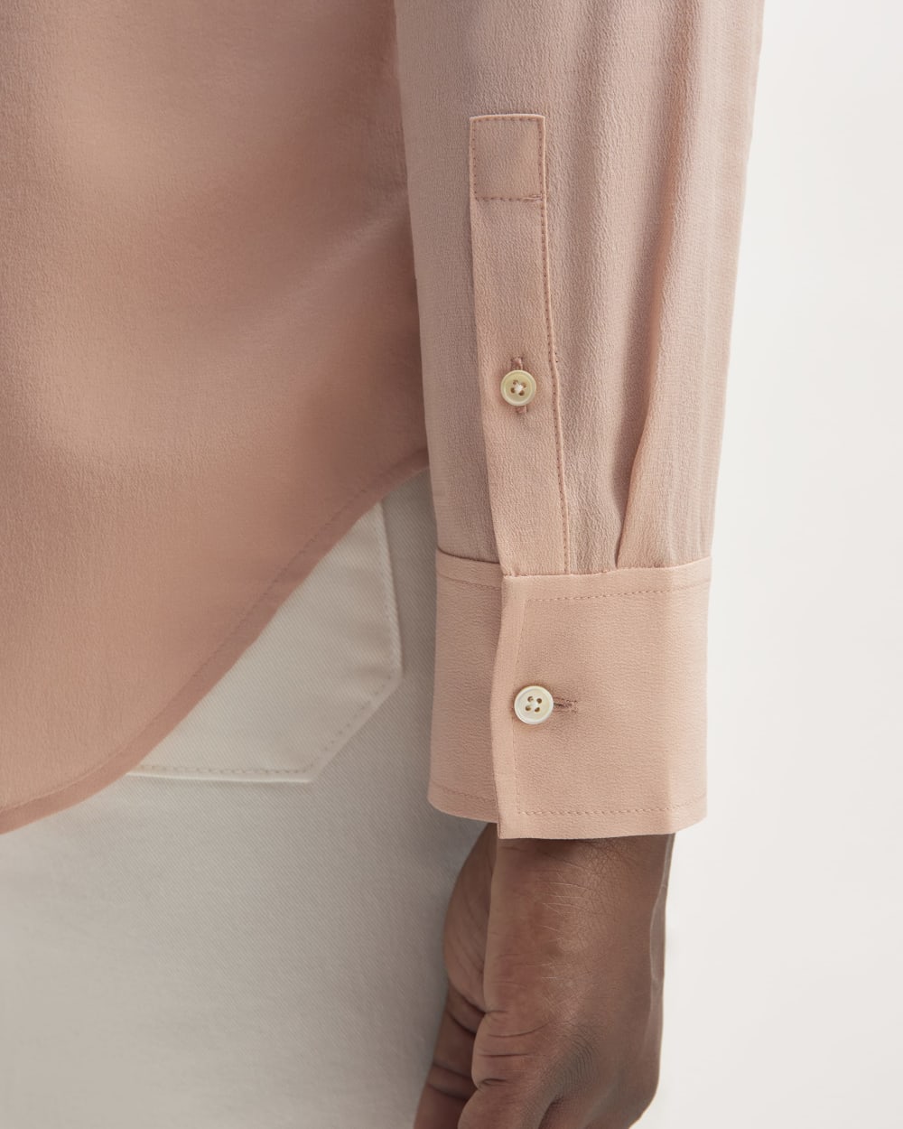 The Must-Have Shirt in Washable Silk | Blush Pink - Image 5