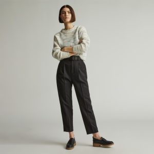 The Draper Tapered Pant in Buttersmooth | Black
