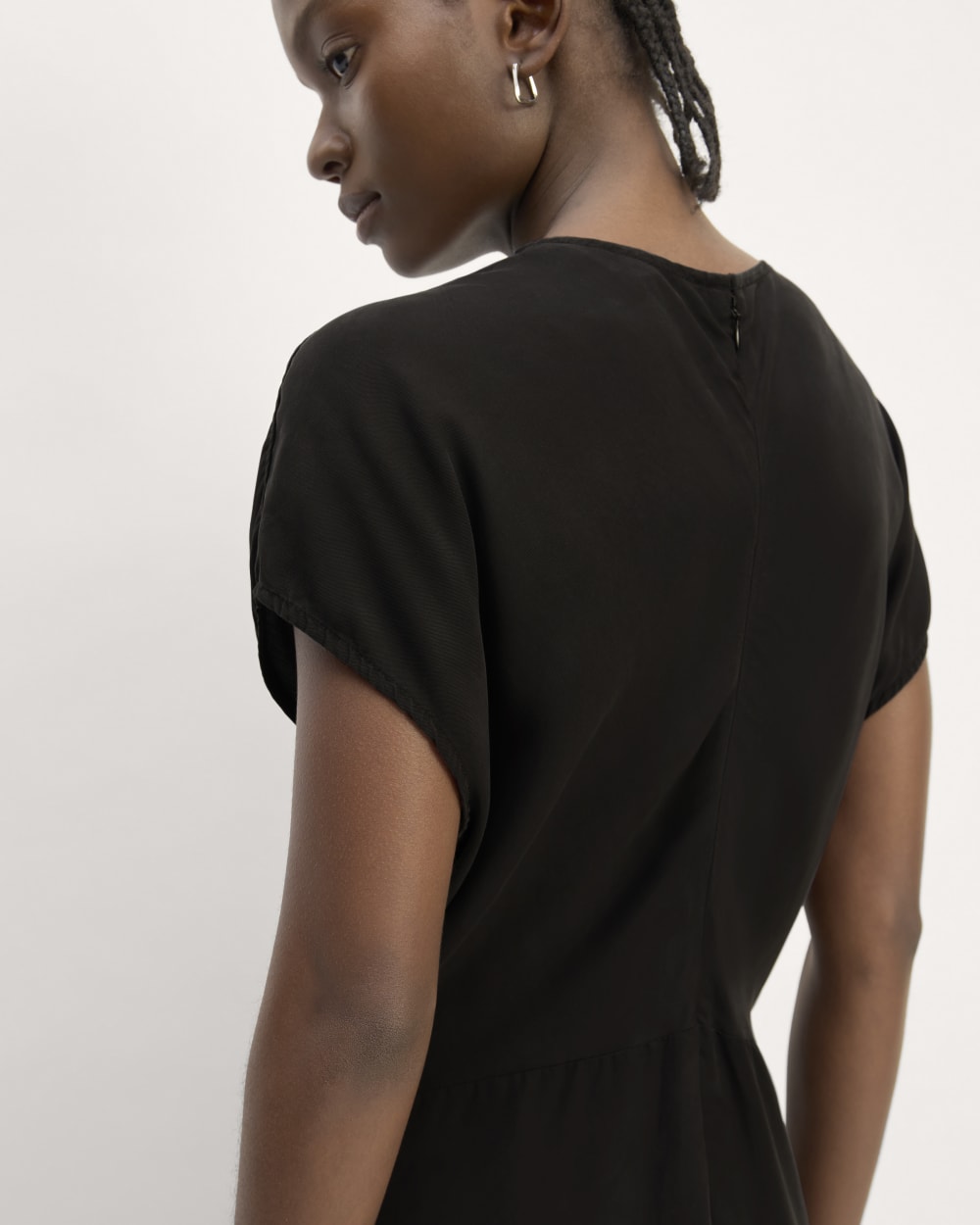 The TENCEL™ Short-Sleeve Midi Dress | Black - Image 5