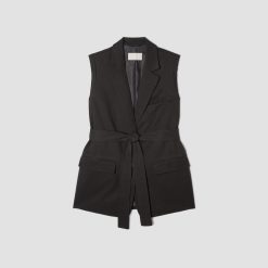 Alternative view of The Sleeveless Blazer in Buttersmooth | Black
