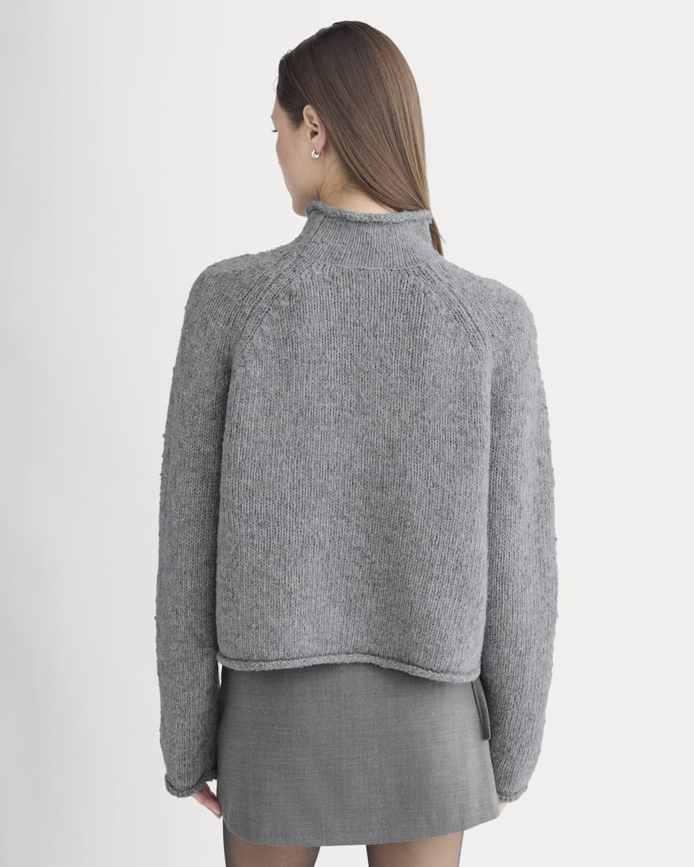 Rollneck Sweater | Heather Grey/Twist - Image 8